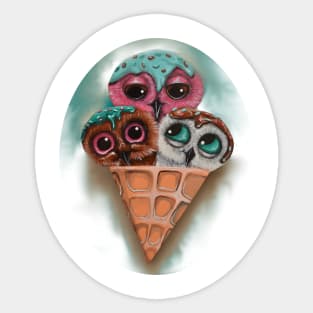 icecream3flavers Sticker